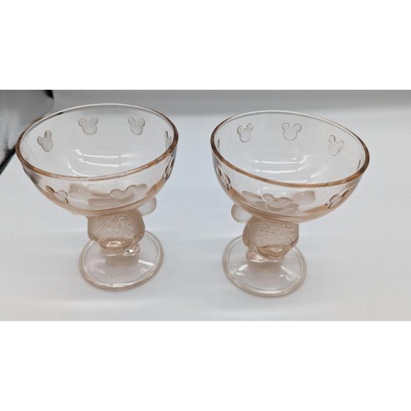 Vintage Rare Mickey Mouse Ice Cream Sundae Bowls cups Disney collectible - Picture 2 of 10